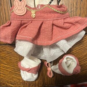 Labubu Girlie 4 Pc Pink & White Outfit NEW Adorable!